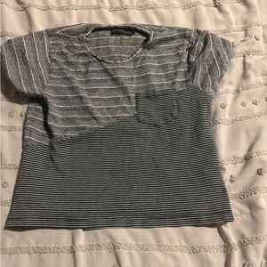 United By Blue Navy & White Striped Tee